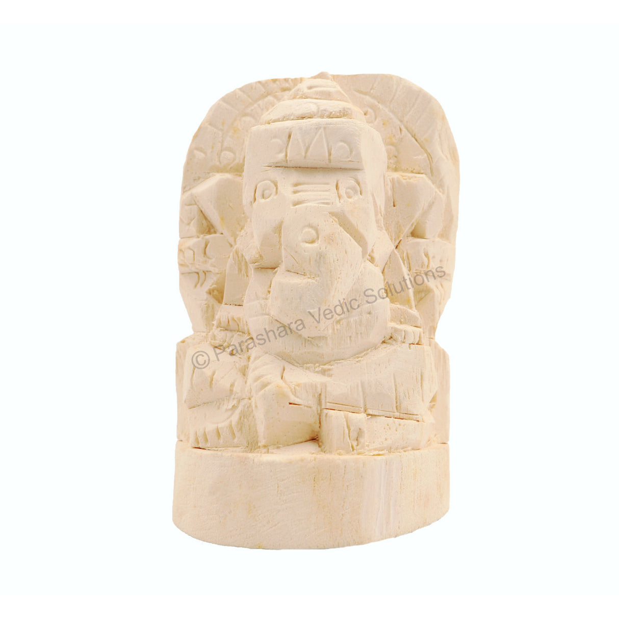 ARKAM Shwetark Ganpati/ Shvetark Ganapati/ Shwetarka Ganesh/ Shwetark Idol/ Aakwood Ganesh/ Aak Ganesha (Height: 3 inches, Color: Off White) - Retail Maharaj