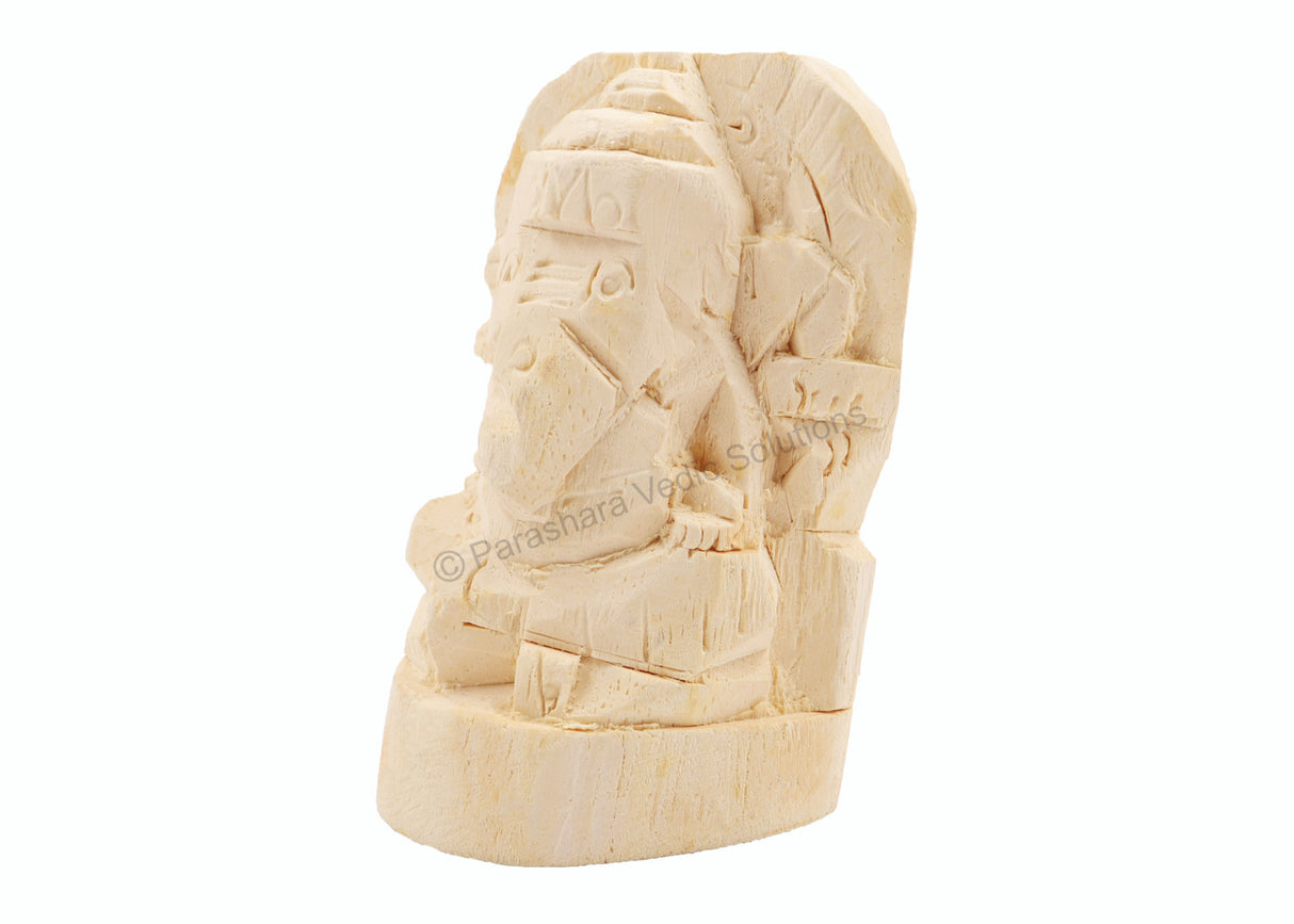 ARKAM Shwetark Ganpati/ Shvetark Ganapati/ Shwetarka Ganesh/ Shwetark Idol/ Aakwood Ganesh/ Aak Ganesha (Height: 3 inches, Color: Off White) - Retail Maharaj