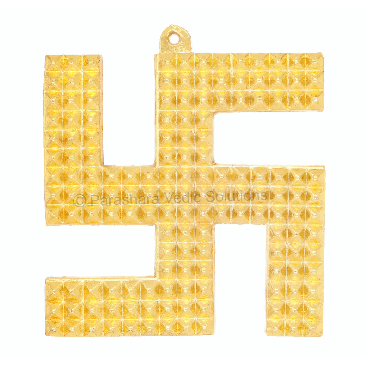 ARKAM Vaastu Pyramid Swastik Yantra/ Swastik Hanging/ Pyramid Vastu Hanging/ Swastik Metal (Size: 4 inches, Color: Golden, Material: Metal) - Retail Maharaj