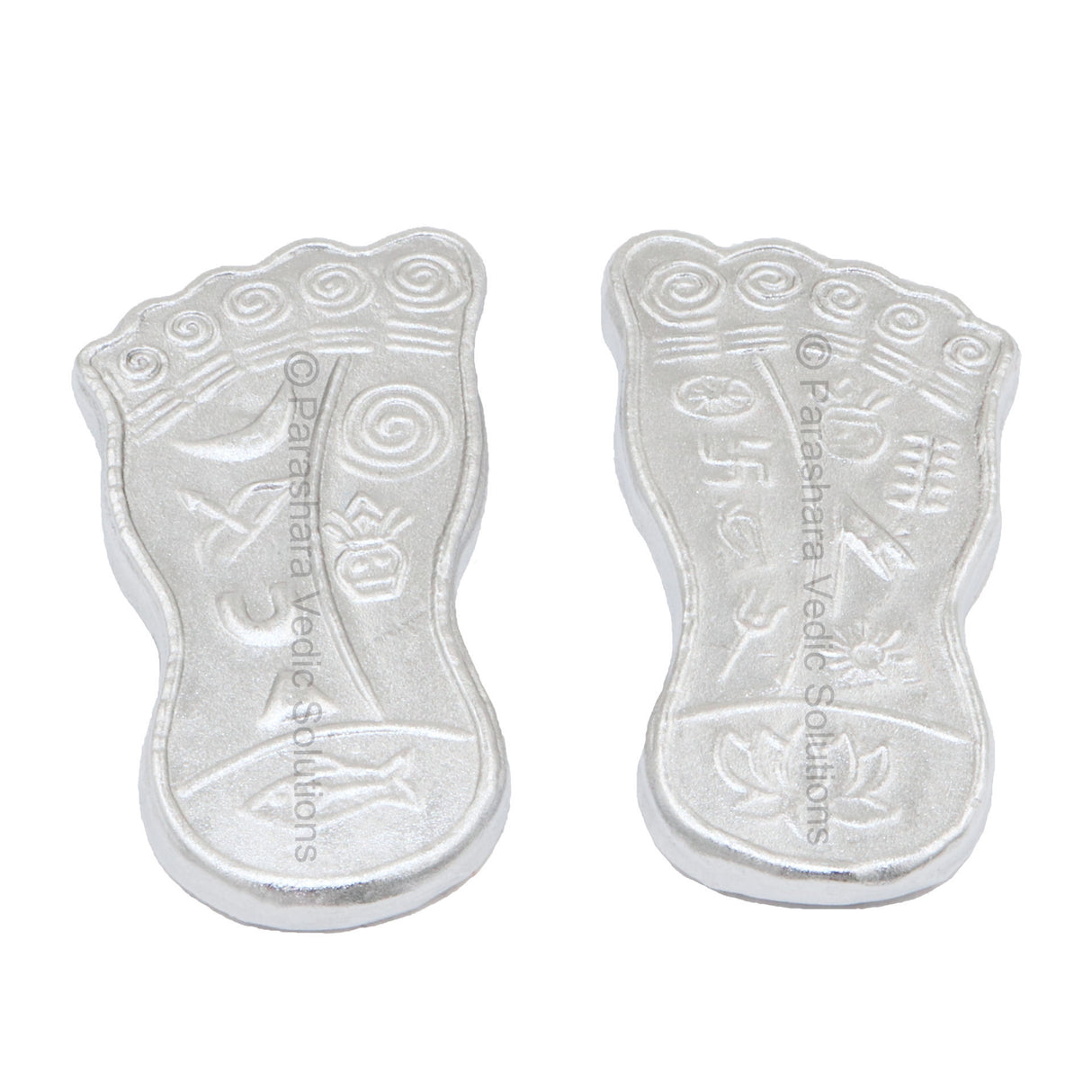 Arkam Parad Charan Paduka /Parad Lakshmiji Charan /Mercury Lakshmi Feet /Mercury Charan Paduka (105 grams) - Retail Maharaj