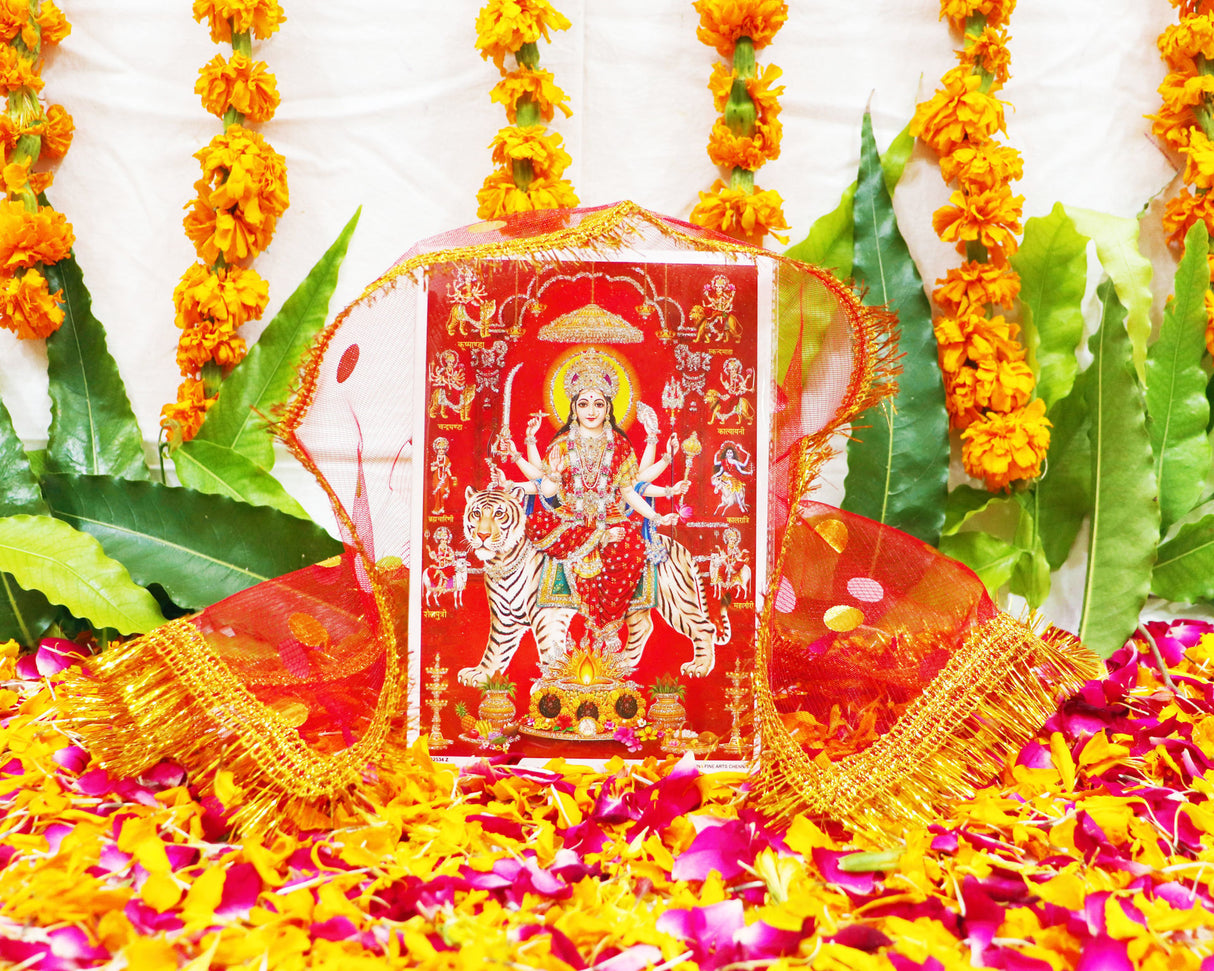 Arkam Navdurga Puja Samagri Kit for Durga Pujan/ Navratri Puja Kit/ Navratri Puja Samagri Kit (35+ Items) with Detailed Puja Vidhi in Hindi - Retail Maharaj