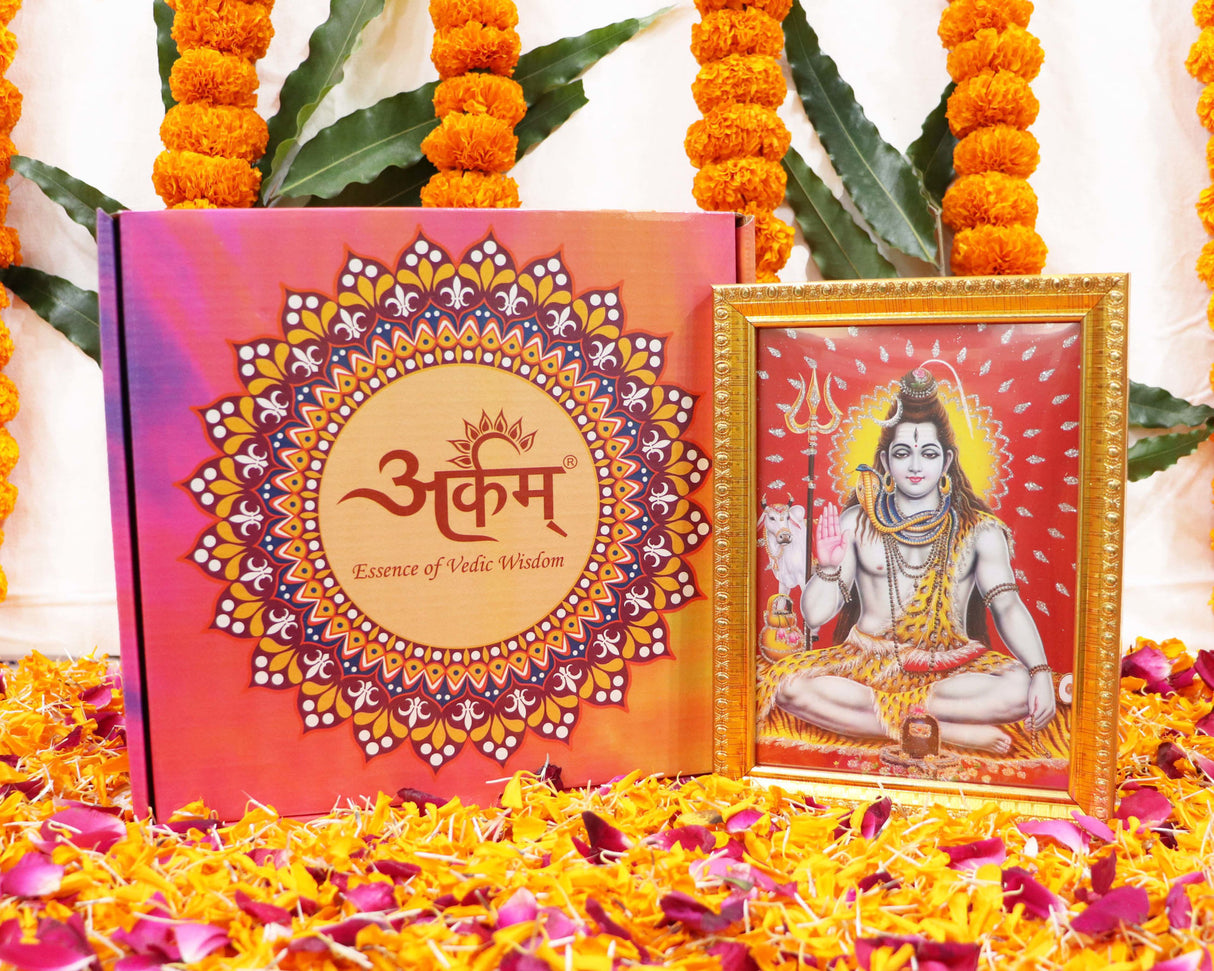 Arkam Shiv Puja Samagri Kit for Shivratri/ Shivaratri Pujan/ Shiva Pooja/ Shrawan Puja (40+ Items) with Detailed Puja Vidhi in Hindi - Retail Maharaj