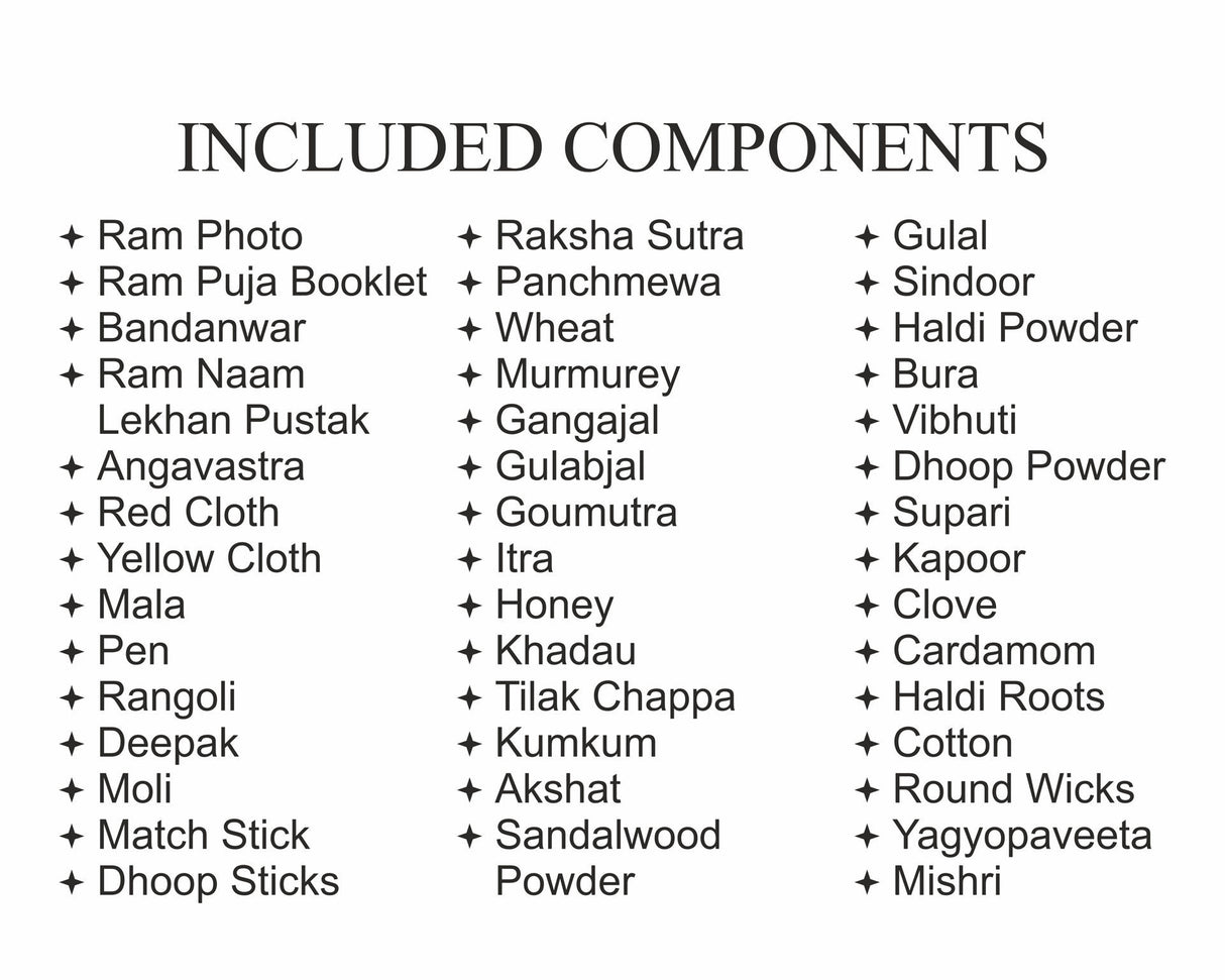 ARKAM Ram Puja Samagri Kit/Ram Navami Puja Kit/Lord Ram Pooja Kit/Ram Navmi Pooja Samagri (40+ Items) with Detailed Puja Vidhi in Hindi - Retail Maharaj