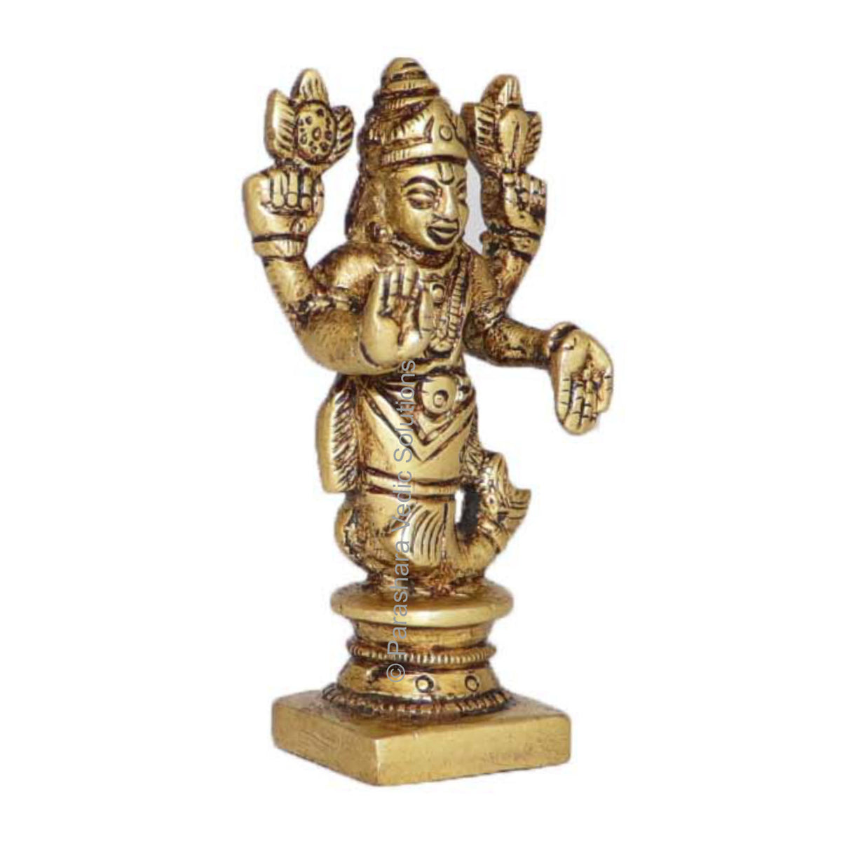 Arkam Brass Matsya Murti / Matasya Idol / Pital Vishnu Matsya Avatar Statue - Antique Brass For Home / Temple / Office (Height: 7.4 cm, Weight: 120 gms) - Retail Maharaj
