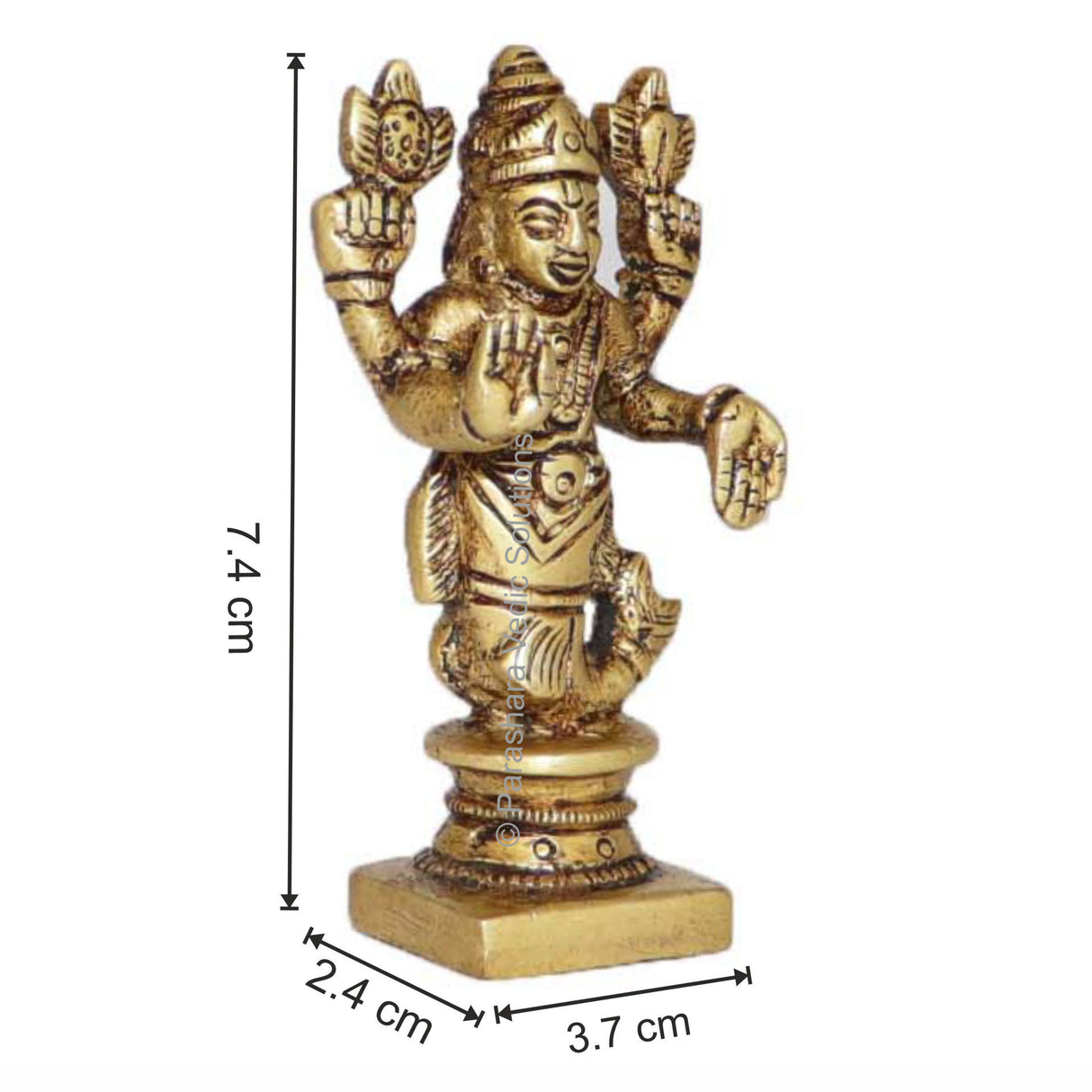 Arkam Brass Matsya Murti / Matasya Idol / Pital Vishnu Matsya Avatar Statue - Antique Brass For Home / Temple / Office (Height: 7.4 cm, Weight: 120 gms) - Retail Maharaj