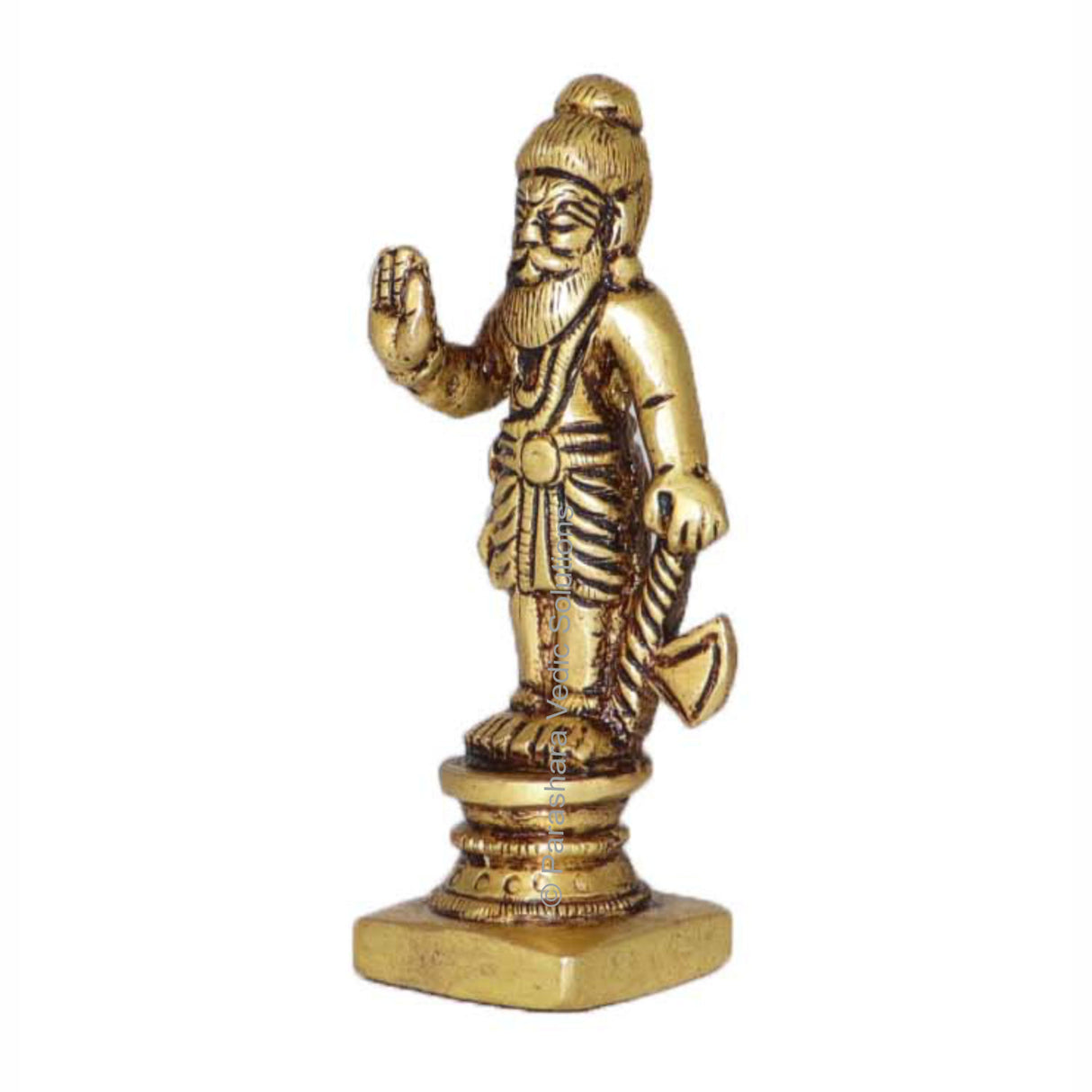 Arkam Brass Parshuram Murti / Parashuram Idol / Pital Vishnu Parshuram Avatar Statue - Antique Brass For Home / Temple / Office (Height: 7.5 cm, Weight: 120 gms) - Retail Maharaj