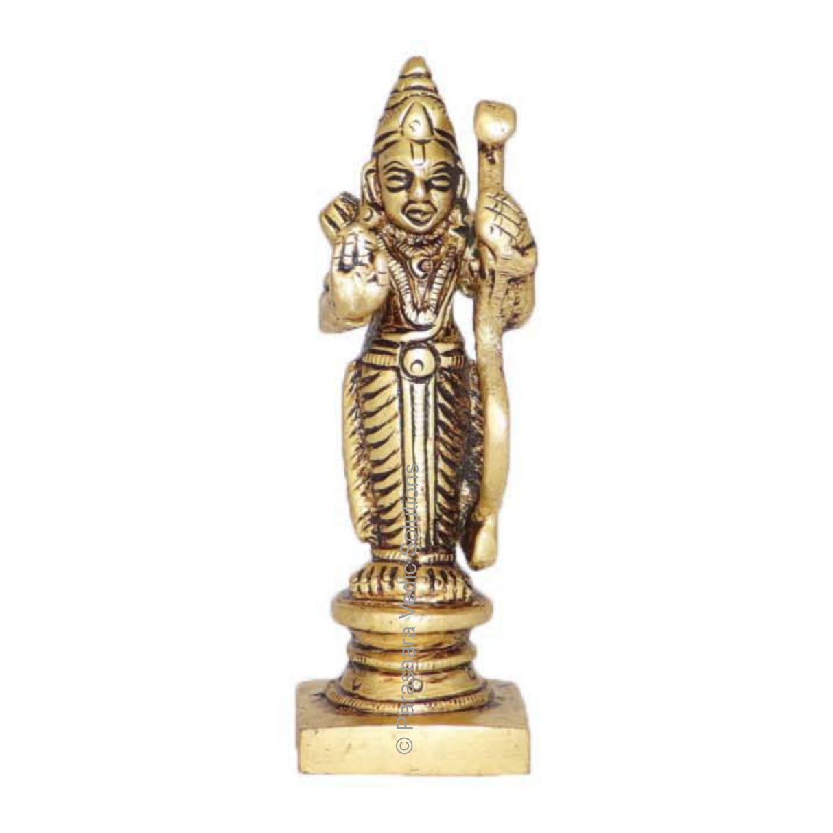 Arkam Brass Ram Murti / Rama Idol / Pital Vishnu Ram Avatar Statue - Antique Brass For Home / Temple / Office (Height: 8.1 cm, Weight: 130 gms) - Retail Maharaj