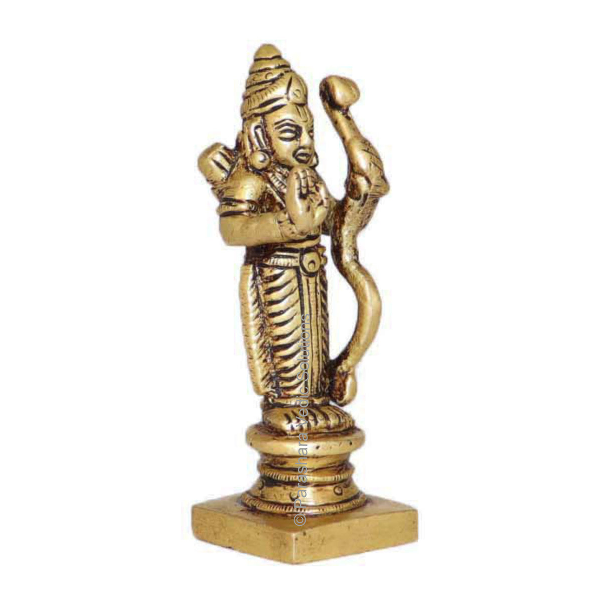 Arkam Brass Ram Murti / Rama Idol / Pital Vishnu Ram Avatar Statue - Antique Brass For Home / Temple / Office (Height: 8.1 cm, Weight: 130 gms) - Retail Maharaj