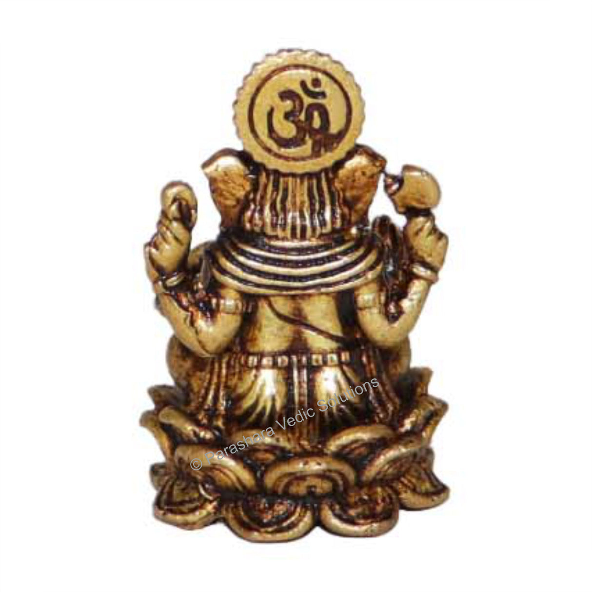 Arkam Brass Ganesh Murti / Ganesha Idol / Pital Ganpati Statue - Antique Brass For Home / Temple / Office (Height: 2.9 cm, Weight: 14 gms) - Retail Maharaj