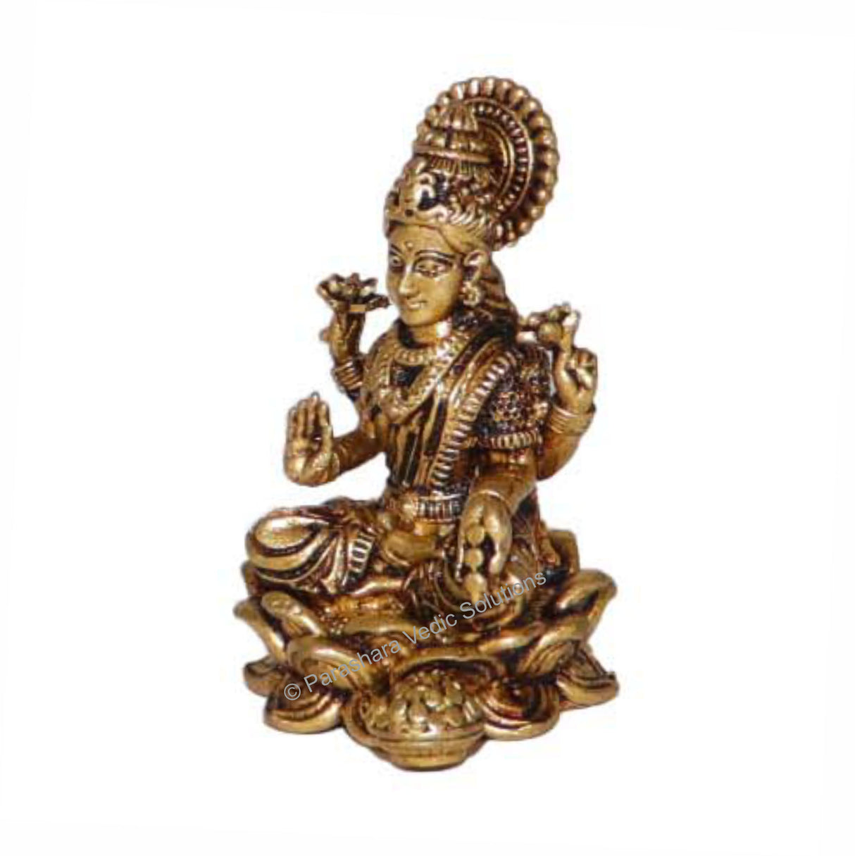 Arkam Brass Lakshmi Murti / Laxmi Idol / Pital Lakshmi Devi Statue - Antique Brass For Home / Temple / Office (Height: 2.9 cm, Weight: 14 gms) - Retail Maharaj