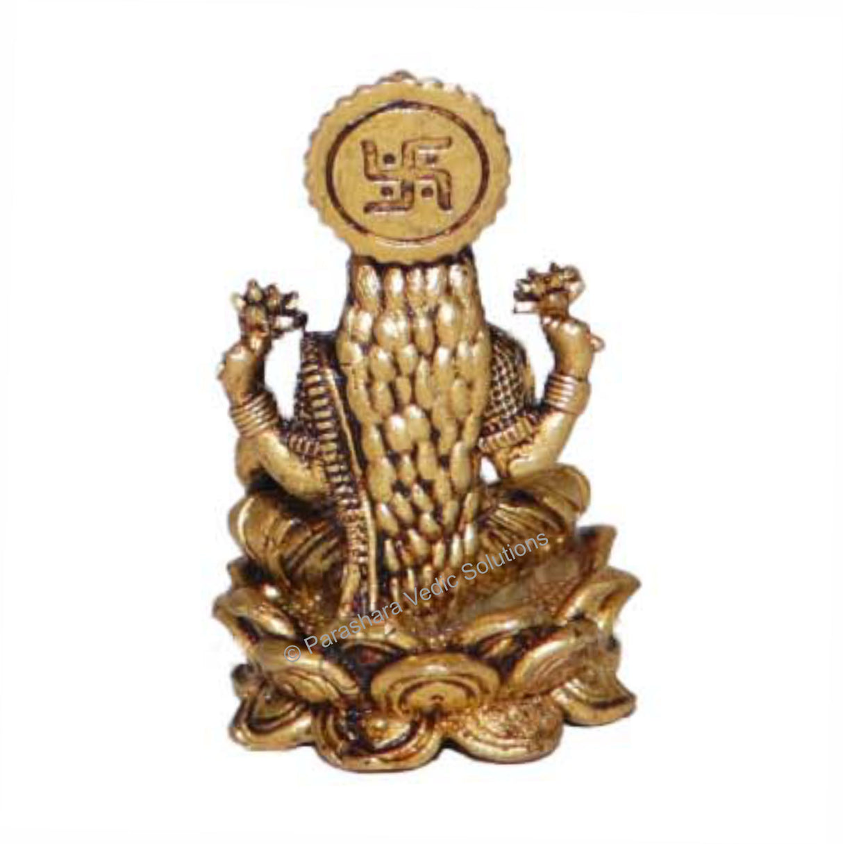 Arkam Brass Lakshmi Murti / Laxmi Idol / Pital Lakshmi Devi Statue - Antique Brass For Home / Temple / Office (Height: 4 cm, Weight: 34 gms) - Retail Maharaj
