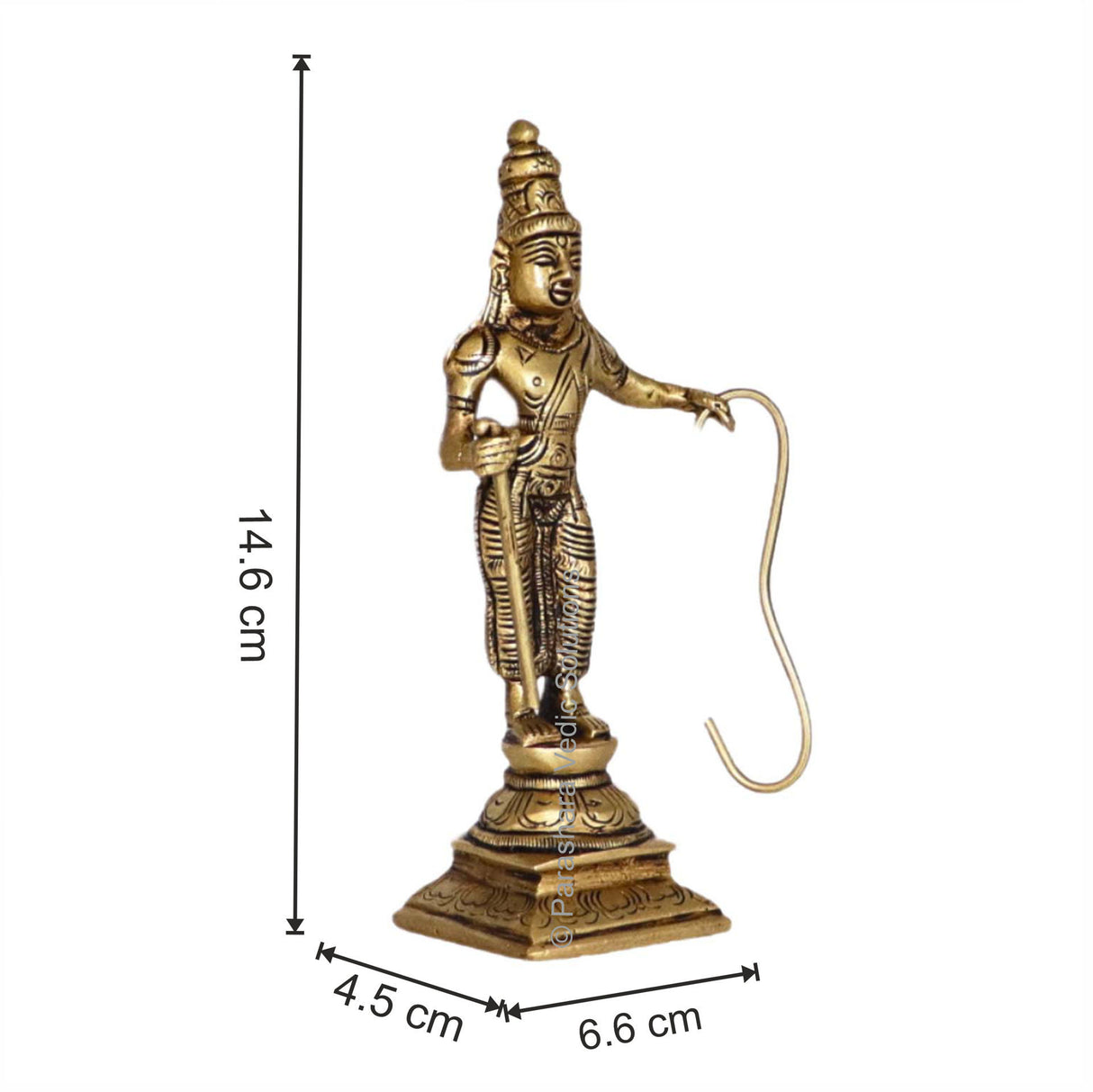Arkam Brass Ram Murti / Rama Idol / Pital Vishnu Ram Avatar Statue - Antique Brass For Home / Temple / Office (Height: 14.6 cm, Weight: 360 gms) - Retail Maharaj