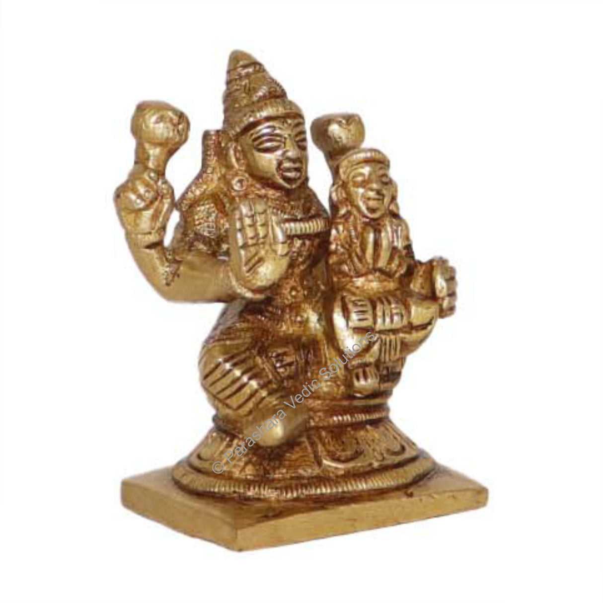 Arkam Brass Santan Lakshmi Murti / Santana Laxmi Idol / Pital Ashthalakshmi Statue - Antique Brass For Home / Temple / Office (Height: 6.4 cm, Weight: 210 gms) - Retail Maharaj