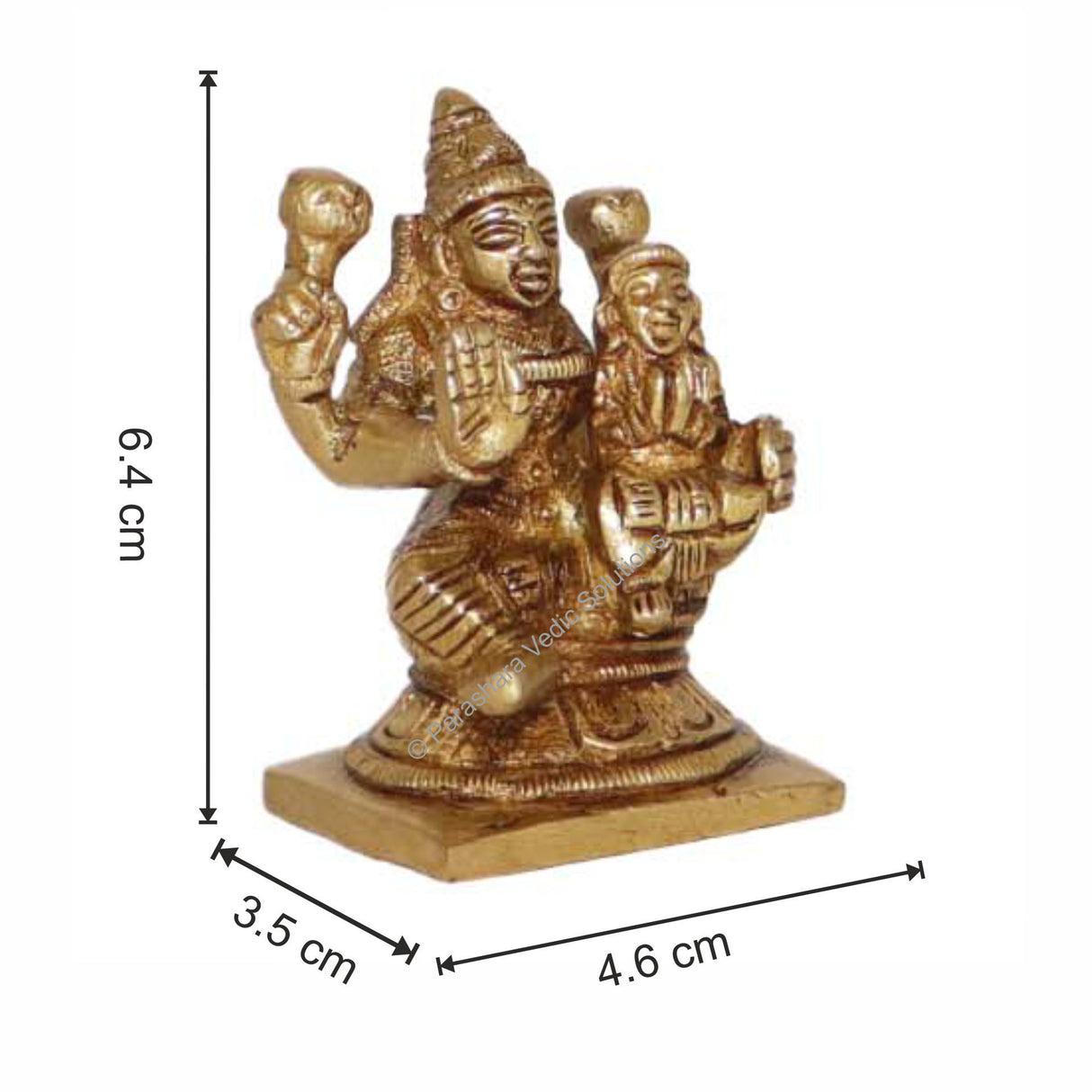 Arkam Brass Santan Lakshmi Murti / Santana Laxmi Idol / Pital Ashthalakshmi Statue - Antique Brass For Home / Temple / Office (Height: 6.4 cm, Weight: 210 gms) - Retail Maharaj