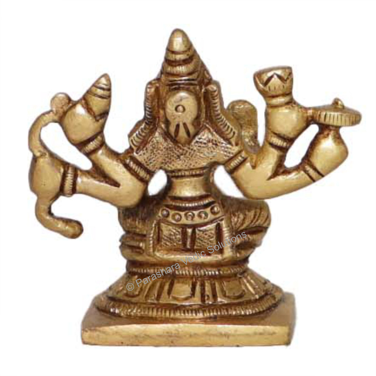 Arkam Brass Veer Lakshmi Murti / Veer Laxmi Idol / Pital Ashthalakshmi Statue - Antique Brass For Home / Temple / Office (Height: 6.5 cm, Weight: 210 gms) - Retail Maharaj