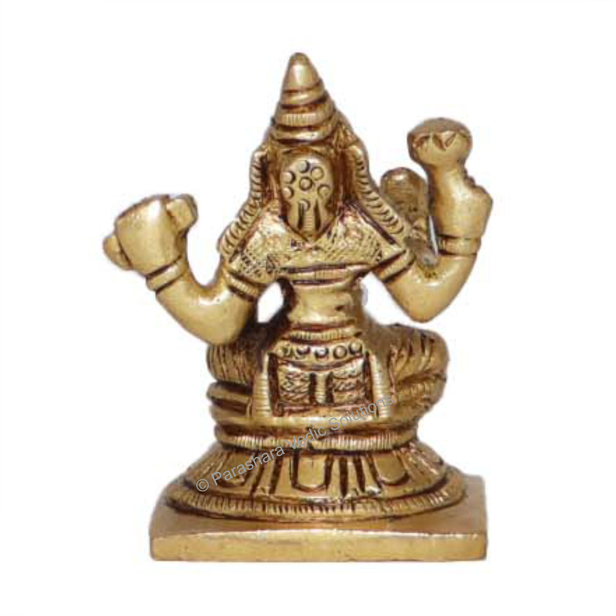 Arkam Brass Asihwarya Lakshmi Murti / Aishwarya Laxmi Idol / Pital Ashthalakshmi Statue - Antique Brass For Home / Temple / Office (Height: 6.5 cm, Weight: 190 gms) - Retail Maharaj