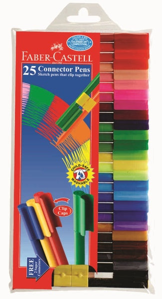 Faber Castell Connector Pens Colour Marker Sets Washable Ink - Retail Maharaj