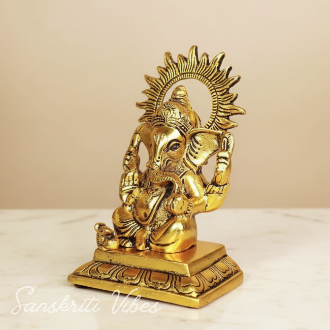 Ganesha Metal Statue Decorative Showpiece for Home and Office Decoration - Retail Maharaj