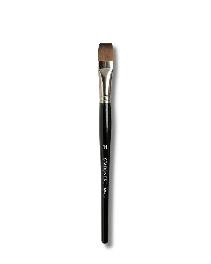 Stationerie Flat Brush No. 11 Kolinsky Synthetic - Retail Maharaj