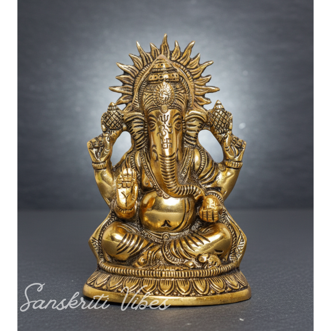 Ganesha Metal Statue for Temple Pooja and Home Decoration - Retail Maharaj
