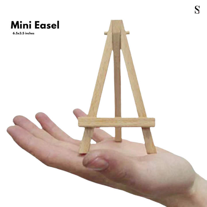 Stationerie Mini Wooden Easel 6.5 x 3.5 inch – Portable Desktop Display - Retail Maharaj