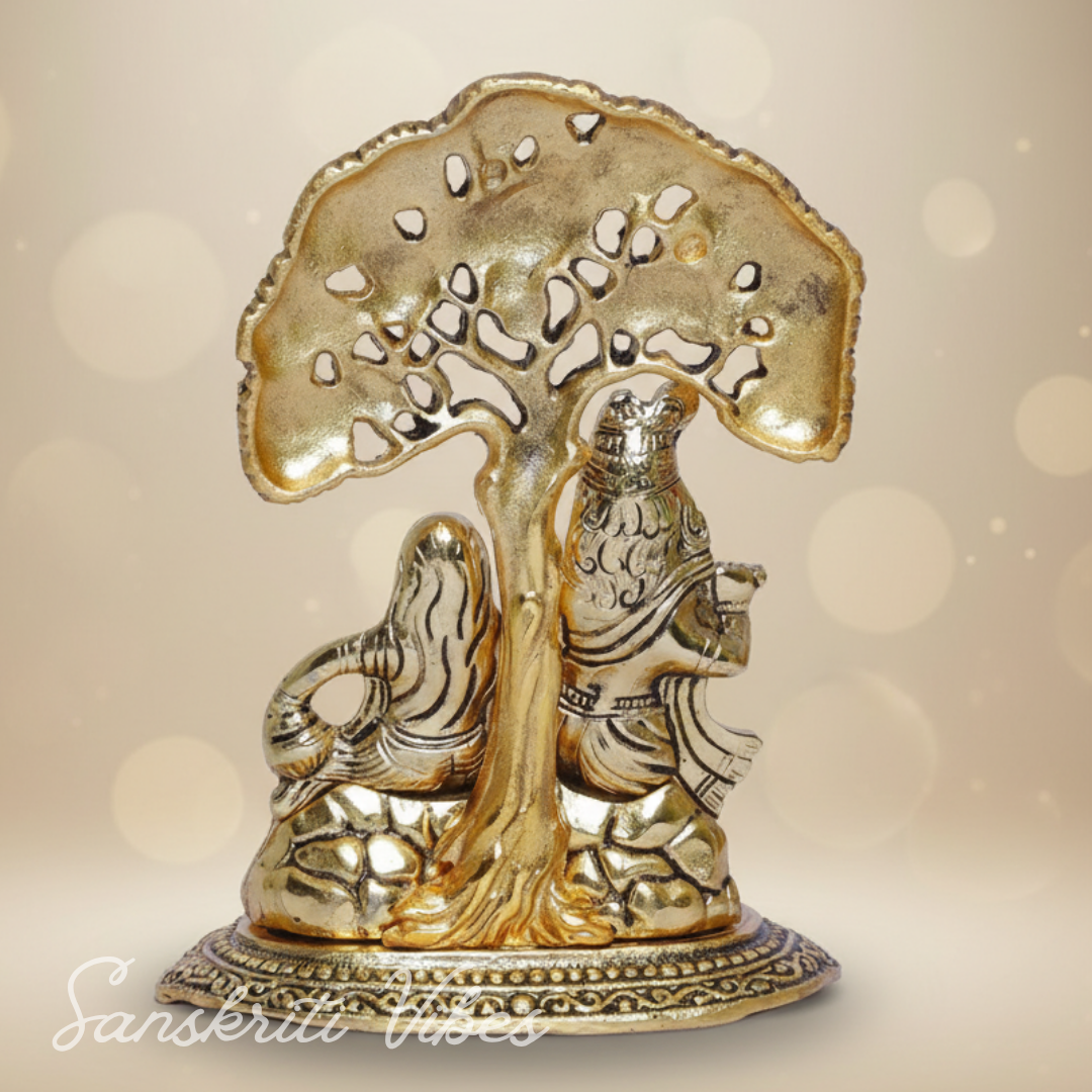 Radha Krishna Under Kadam Tree Metal Statue for Home Decor and Spiritual Gifting - Retail Maharaj