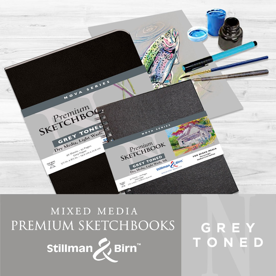 Stillman Birn Grey Nova Series Medium Grain Sketchbook Open Stock - Retail Maharaj