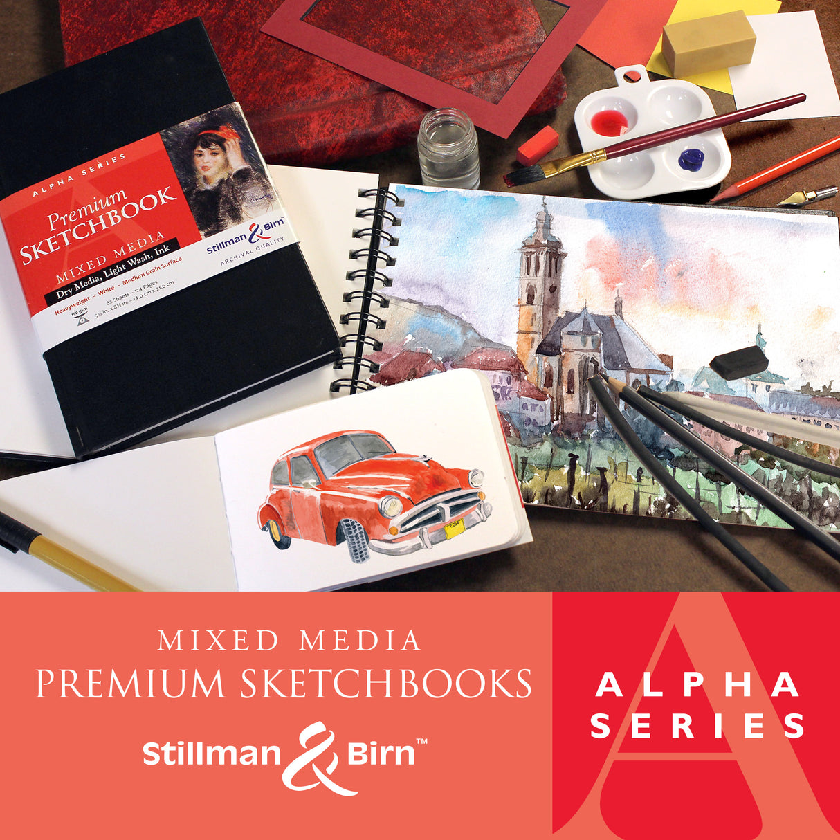 Stillman and Birn Alpha Series White Sketchbook for Dry Media Ink and Light Wash - Retail Maharaj