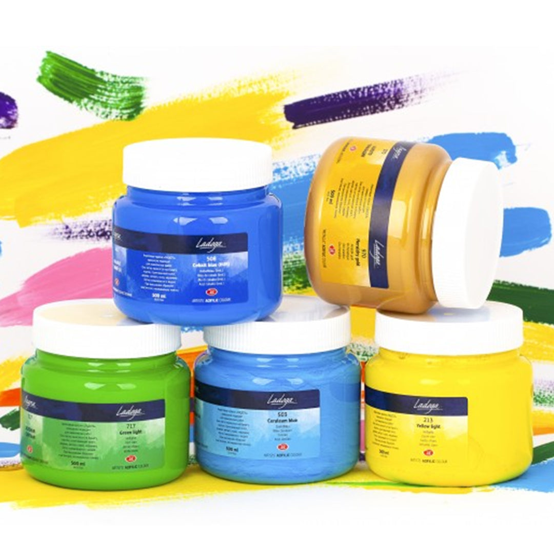 Ladoga Professional Acrylic Colours 500ml Open Stock Artist Paints - Retail Maharaj