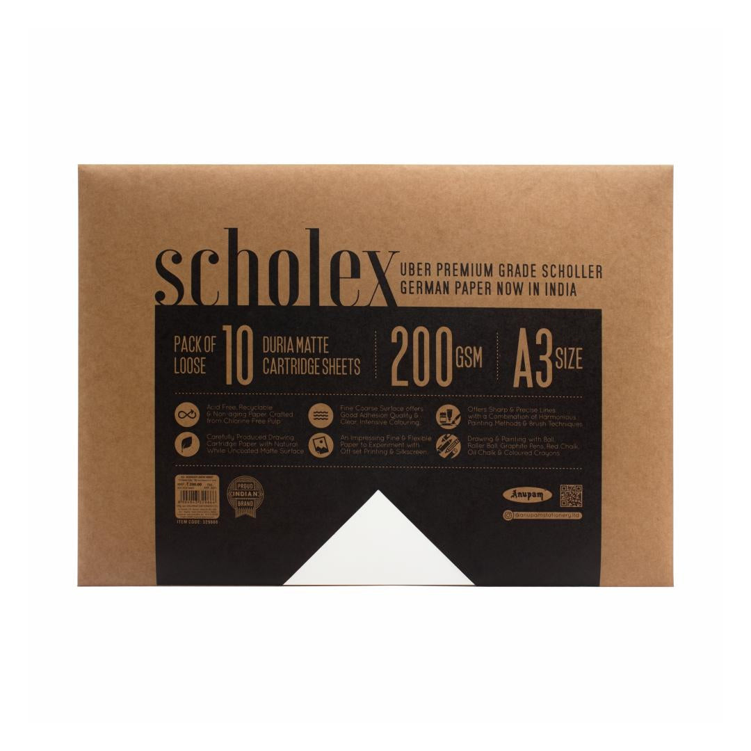 Anupam Scholex Premium Scholler German Drawing Paper Loose Sheets 200 GSM - Retail Maharaj