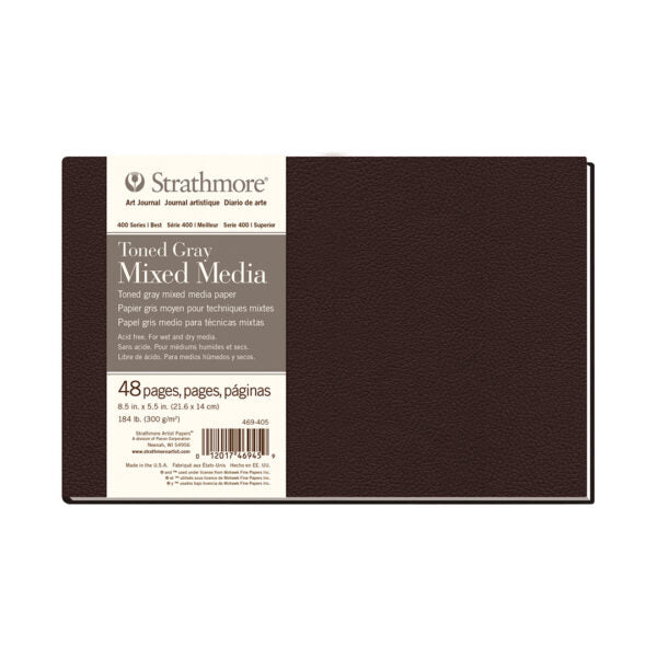 Strathmore 400 Series Toned Tan and Gray Mixed Media Art Journal Hardbound and Softcover - Retail Maharaj