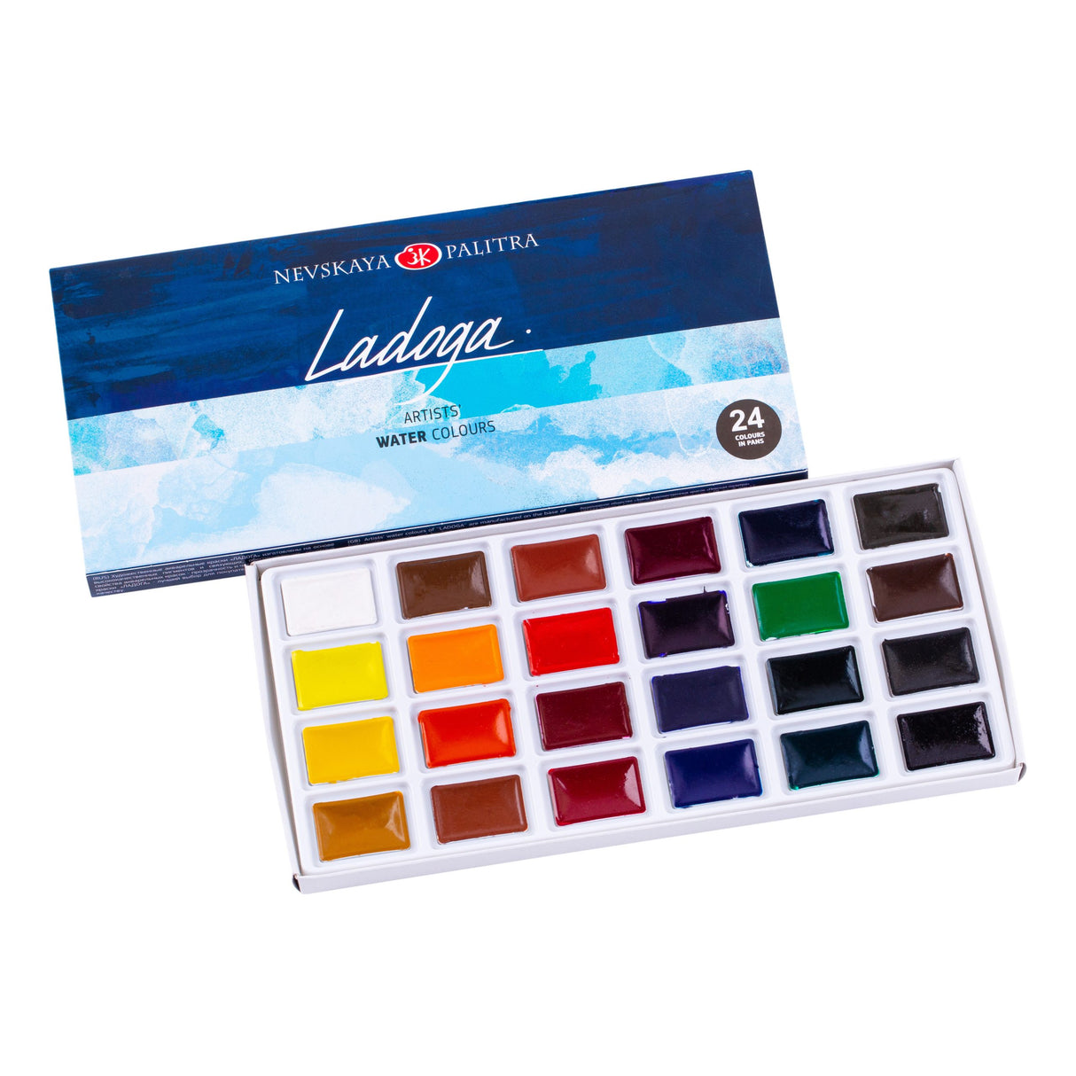 Ladoga Artist’s Water Colour Cake Set of 24 (Made in Russia) - Retail Maharaj