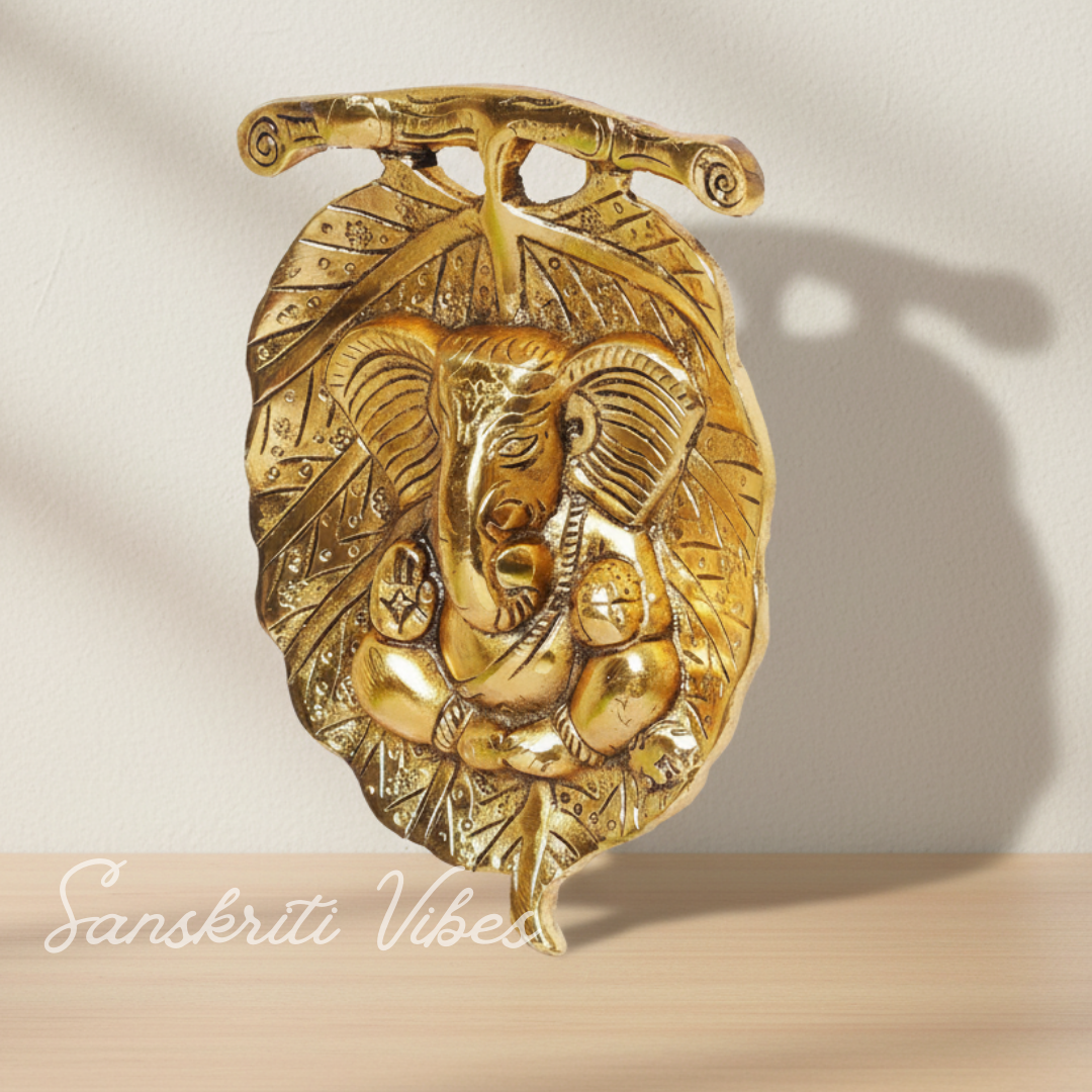 Metal Ganesha Statue Murti For Pooja And Home Decor Glossy Finish Handcrafted Ganpati Idol For Temple Office And Gift - Retail Maharaj