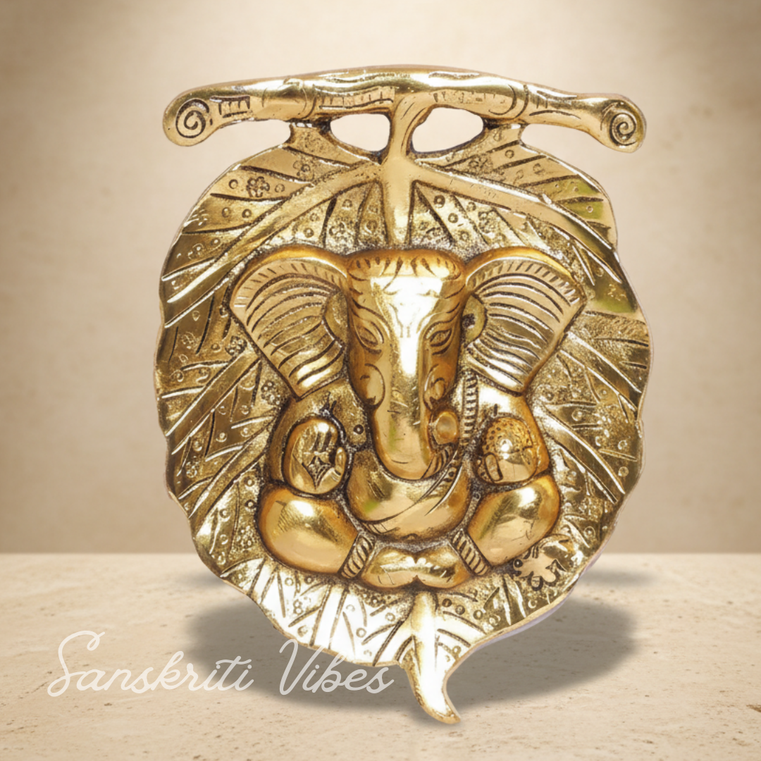 Metal Ganesha Statue Murti For Pooja And Home Decor Glossy Finish Handcrafted Ganpati Idol For Temple Office And Gift - Retail Maharaj