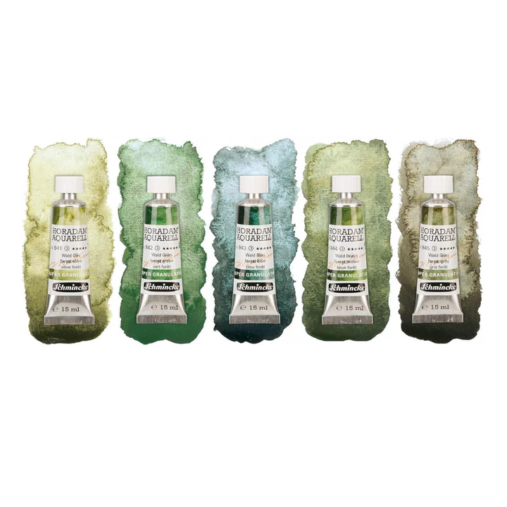 Schmincke Horadam Aquarell Super Granulation Set 5x15 ml (Forest) - Retail Maharaj
