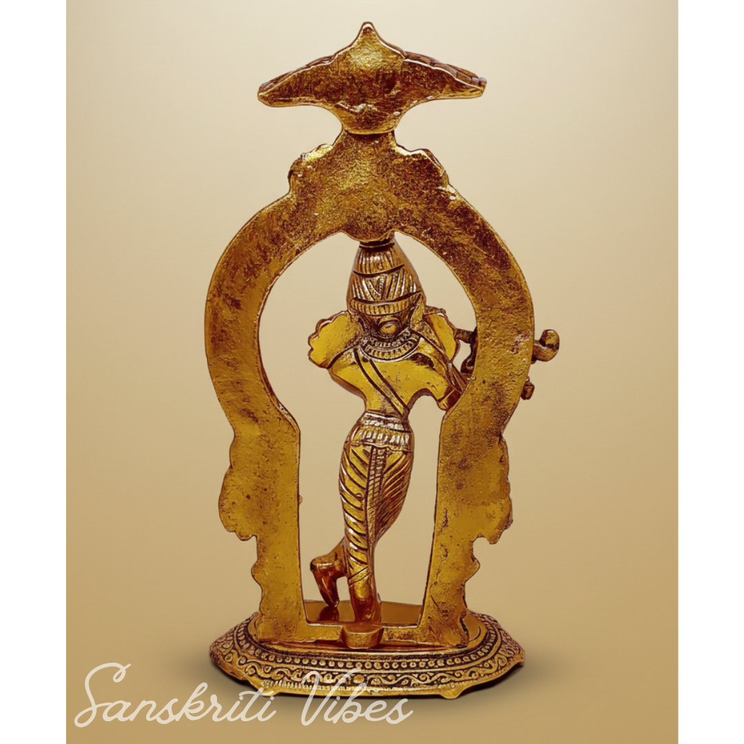 Glossy Metal Krishna Statue | Premium Krishna Murti for Home Temple, Puja Decor & Gifting - Retail Maharaj
