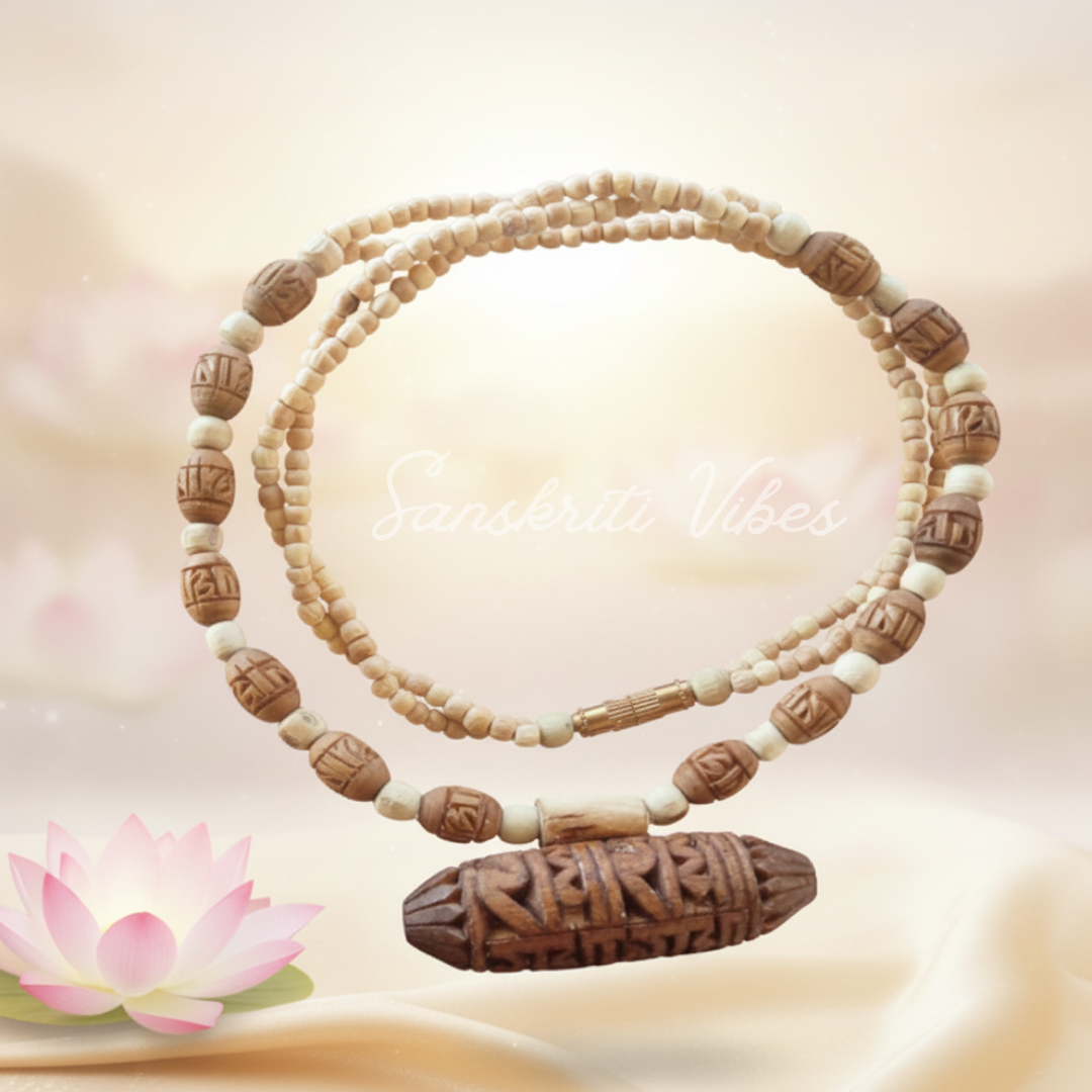 Radha Radha Kanthi Kavach Style Haar – Handcrafted Traditional Necklace for Spiritual Protection and Elegance - Retail Maharaj