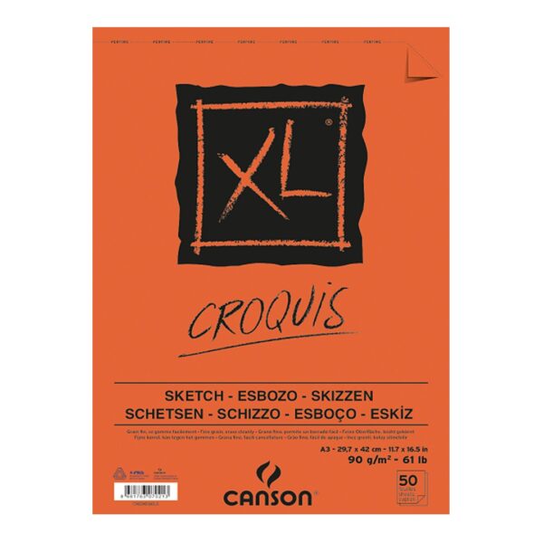 Canson XL Croquis and Extra White Sketch Pads 90 GSM Artist Drawing Paper - Retail Maharaj