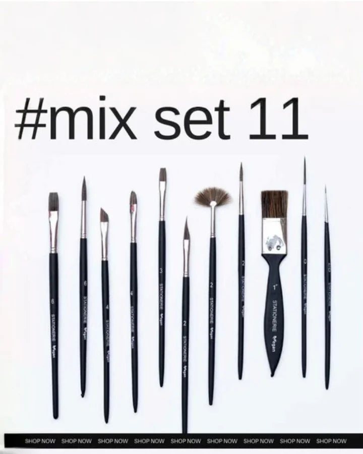 Stationerie Mix Media Brush Set of 11 Velour Edition - Retail Maharaj