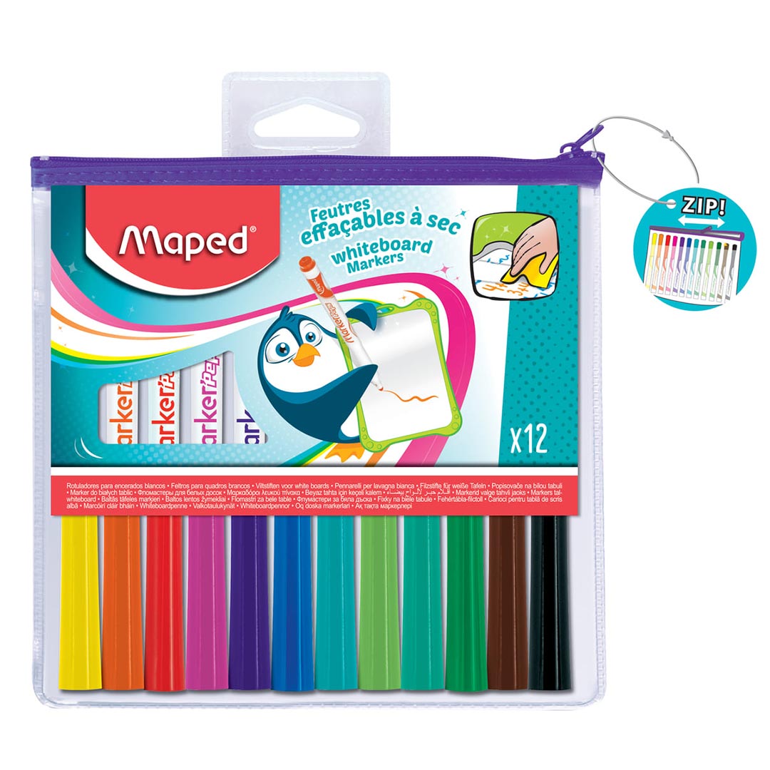 Maped Dry Erase Whiteboard Markers Multicolour Set - Retail Maharaj