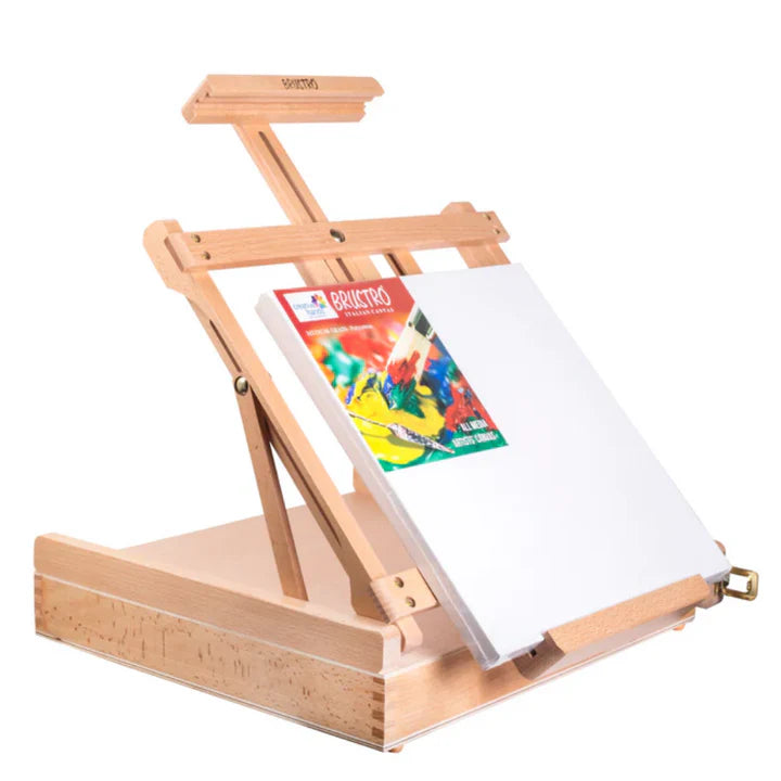 Brustro Portable Wooden Sketchbox Easel with Drawer for Painting and Art Storage - Retail Maharaj