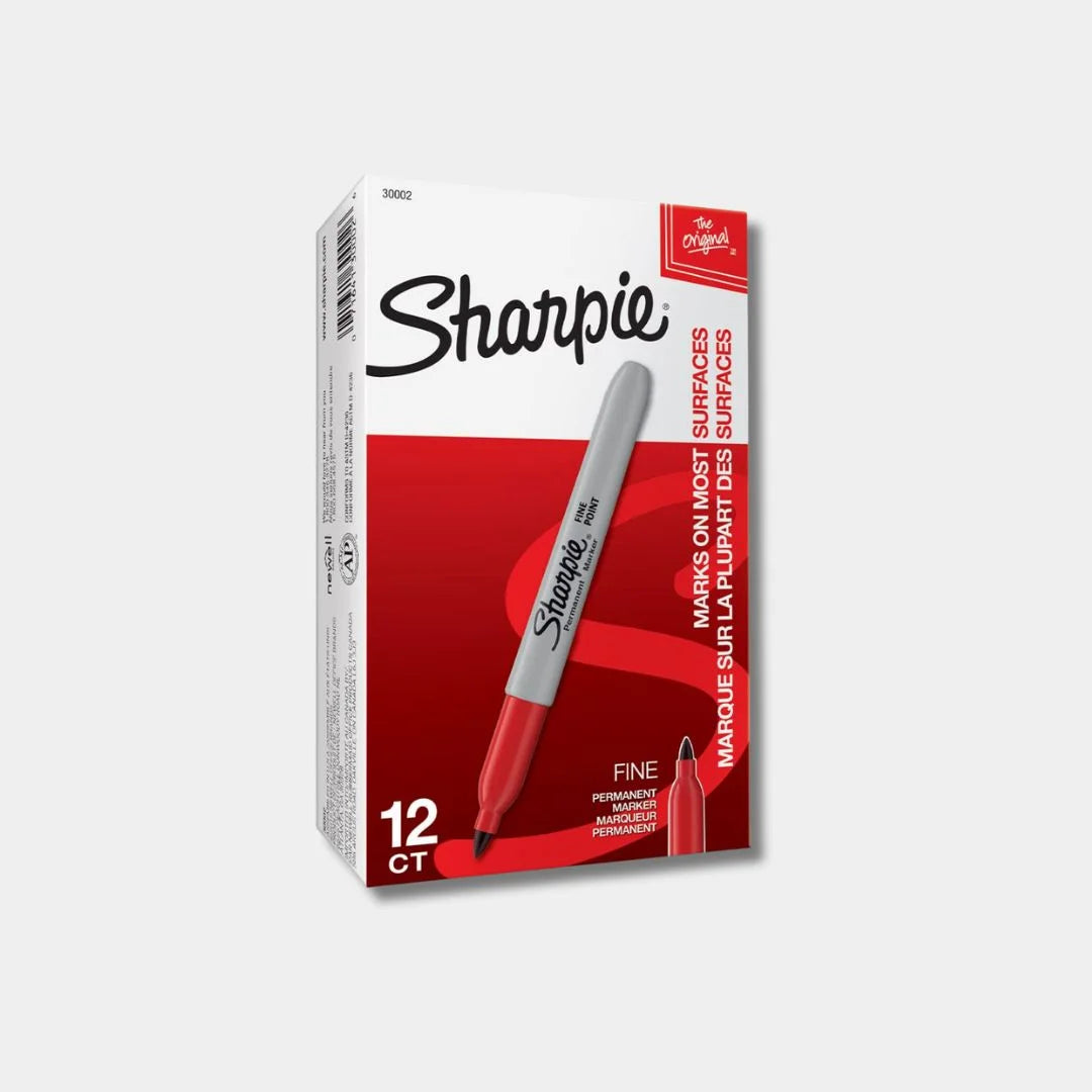 Sharpie Fine Red Pack of 12 for Bold and Precise Marking - Retail Maharaj