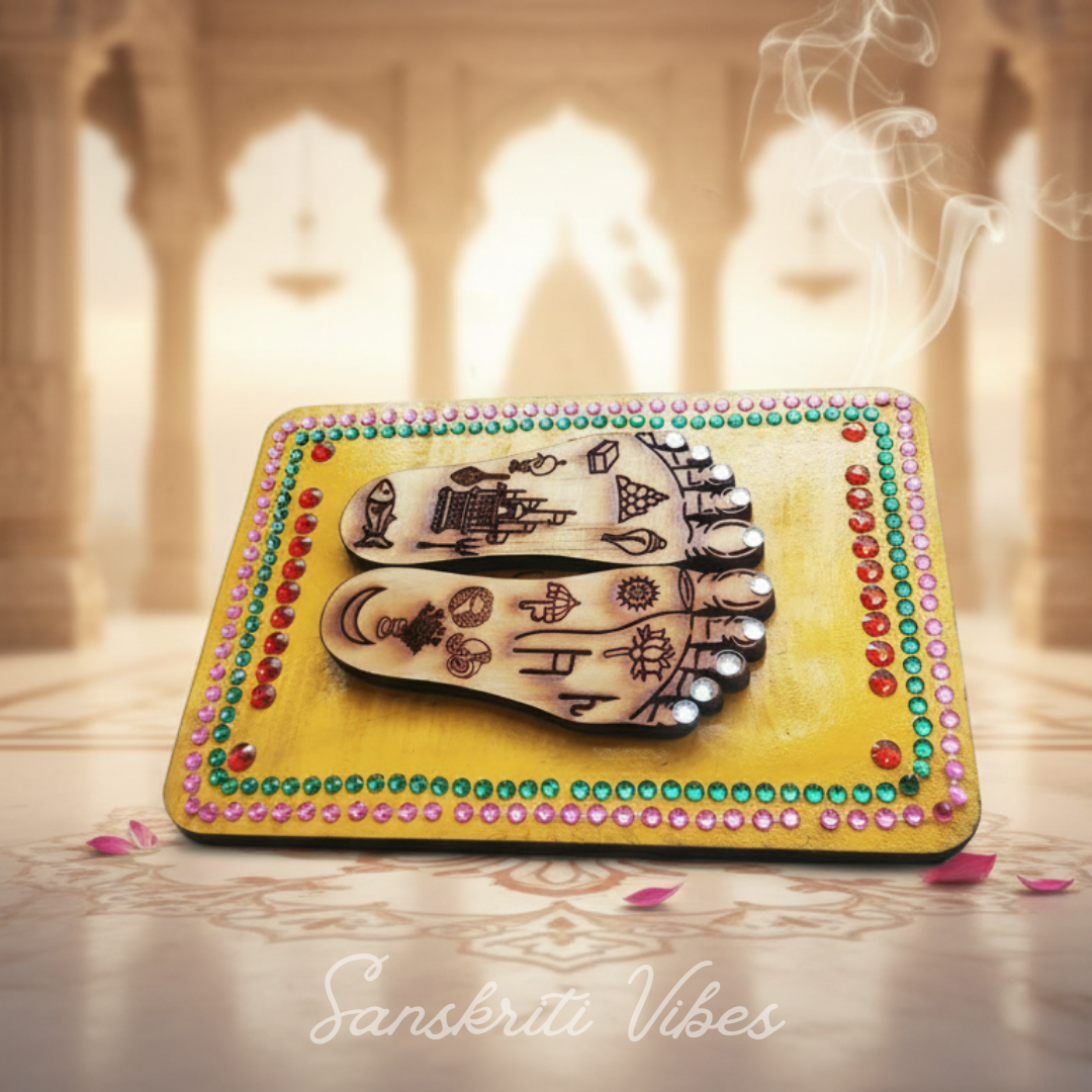 Shri Radha Charan Naam Sewa Idol – Handcrafted Statue for Home Temple - Retail Maharaj