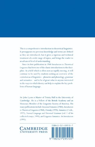 Introduction to Theoretical Linguistics - Retail Maharaj