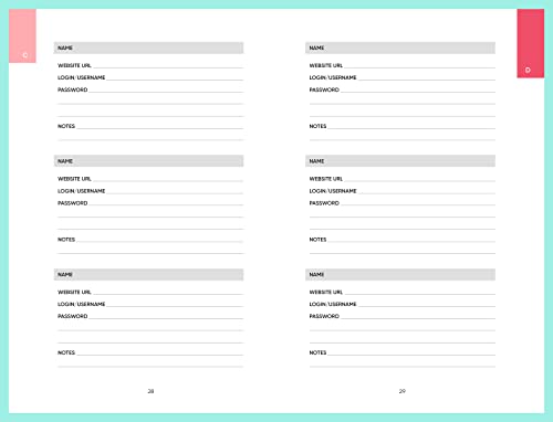 A-Z Password Book: Individual Letter Tabs to Quickly Access Login Information - Retail Maharaj