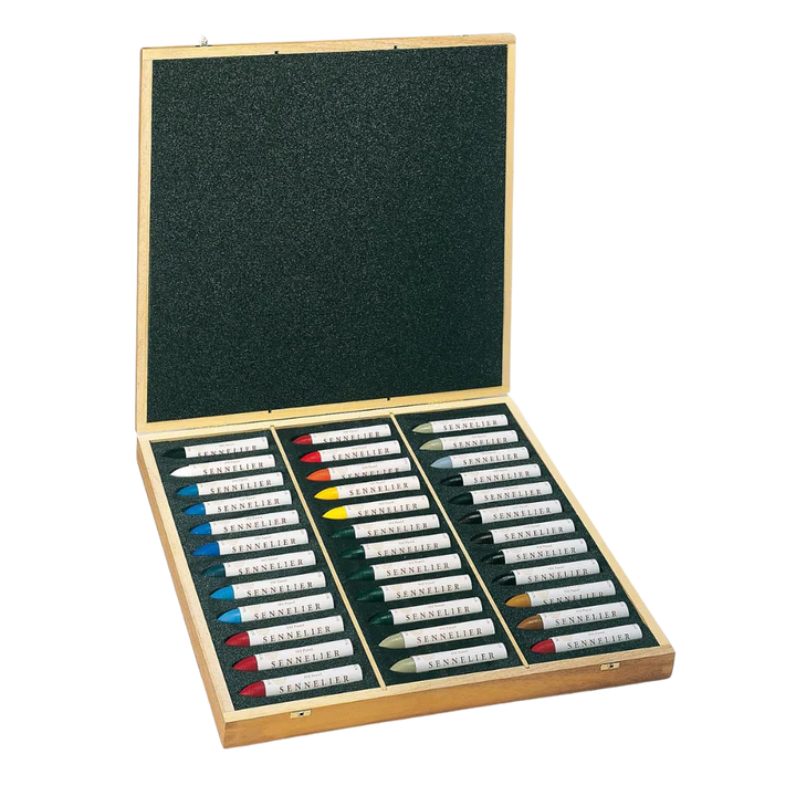 Sennelier Oil Pastel Set of 36 Large in Wooden Box - Retail Maharaj