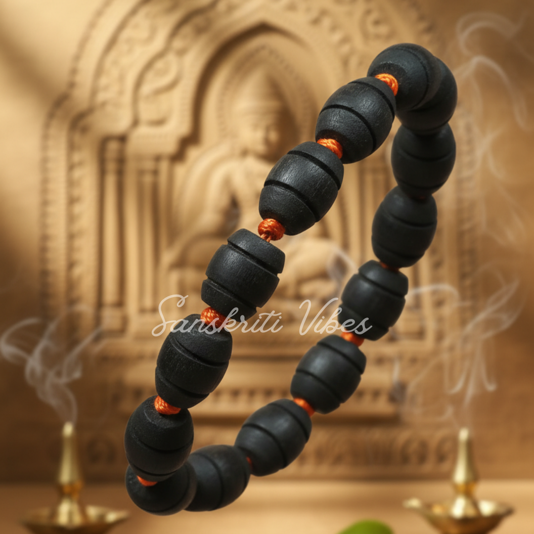 Tulsi Beads Bracelet – Handcrafted Mirdang Knotted Devotional Bracelet for Spiritual Wellbeing - Retail Maharaj