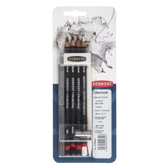 Derwent Charcoal Set Media Collection of 8 - Retail Maharaj