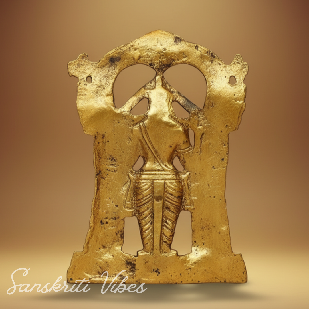 Tirupati Balaji Metal Statue | Sri Venkateswara Murti | Glossy Gold-Plated Aluminium Idol for Home Temple & Office Decoration - Retail Maharaj