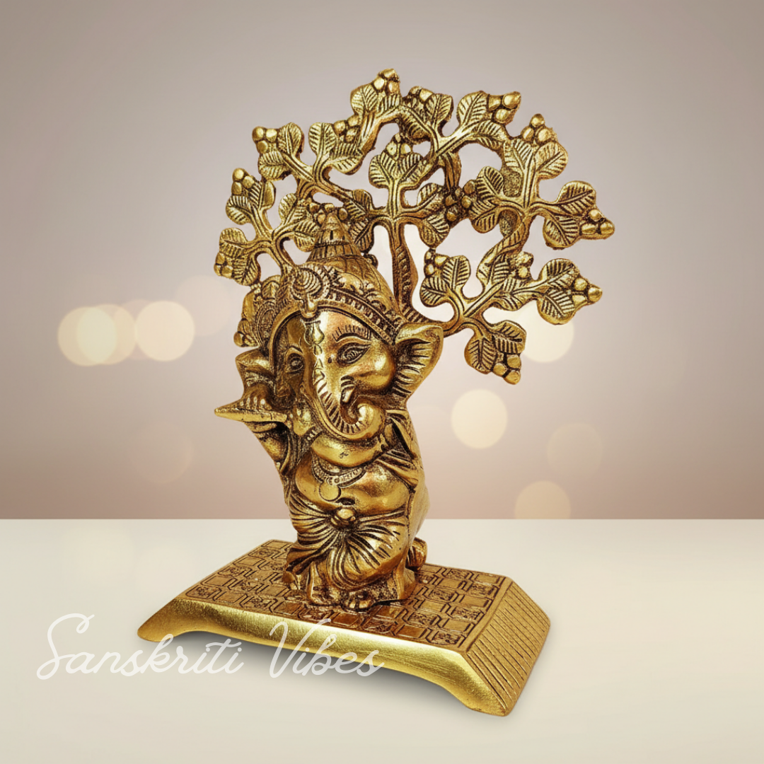Ganesha Standing Playing Flute Metal Statue - Retail Maharaj